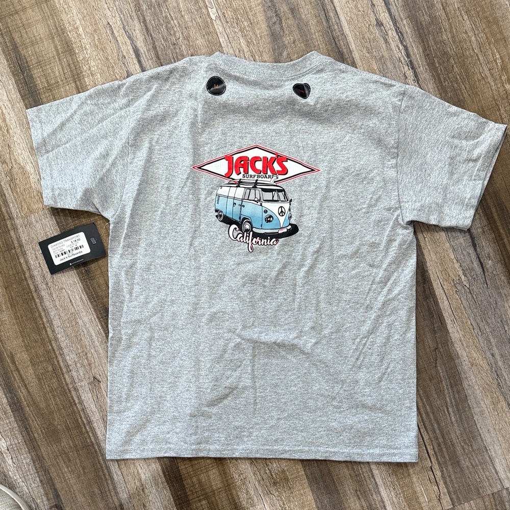 NWT Jack’s Surfboards Light Gray Boy's Tee Size M - Picture 3 of 4
